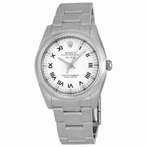 Rolex Oyster Perpetual White Roman Numeral Dial Domed Bezel Men's watch 114200WRO