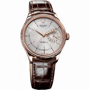 Rolex Cellini Silver Dial 18K Everose Gold Men's Watch 50515SSBRL