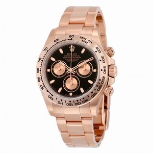 Rolex Cosmograph Daytona Automatic  Black Dial 18kt Rose Gold Men's Watch 116505BKSO