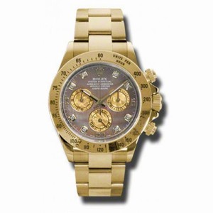 Rolex Cosmograph Daytona Dark Yellow Mother of Pearl Dial 18kt Yellow Gold Men's  Watch116528BKYMDO