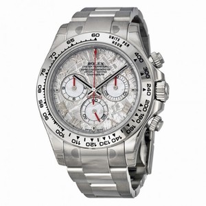 Rolex Cosmograph Daytona Meteorite Roman Dial Oyster Bracelet 18k White Gold Men's Watch 116509MTAO