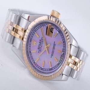 Rolex Datejust 116203 Silver 18k Gold Strap Stainless Steel with 18k Gold Bezel Watch