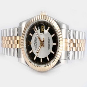 Rolex Datejust 116203BKDO Automatic Black Dial Stainless Steel with 18k Gold Bezel Watch