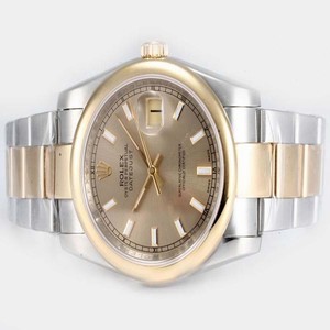 Rolex Datejust 116233 Gold Dial Stainless Steel with 18k Gold Bezel Watch