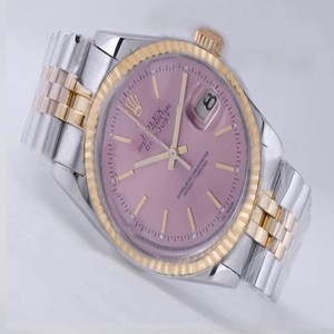 Rolex Datejust 116233 Pink Dial Stainless Steel with 18k Gold Bezel Stainless Steel Case Watch