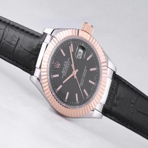 Rolex Datejust 116233 Round Stainless Steel Case Black Dial Watch