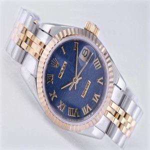 Rolex Datejust 116233 Silver 18k Gold Strap Blue Dial Watch
