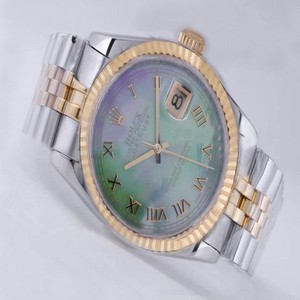 Rolex Datejust 116233 Stainless Steel Case Mens Stainless Steel with 18k Gold Bezel Watch