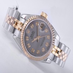 Rolex Datejust 116233 Stainless Steel with 18k Gold Bezel Silver 18k Gold Strap Womens Watch