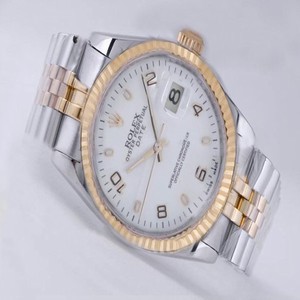 Rolex Datejust 116233 White Dial Silver 18k Gold Strap Watch