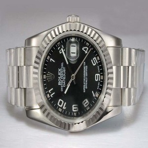 Rolex Datejust 116234BKDJ Stainless Steel Bezel Automatic Midsize Watch