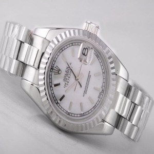 Rolex Datejust 116234WR Stainless Steel Bezel Silver Stainless Steel Strap White Dial Watch