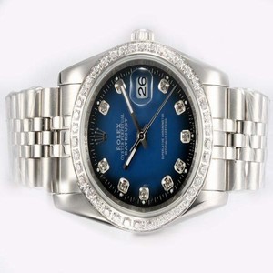 Rolex Datejust 116244 Silver Stainless Steel Strap Blue Dial Watch