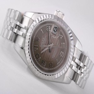 Rolex Datejust 16030 Silver Stainless Steel Strap Brown Dial Watch