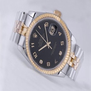 Rolex Datejust 16233 Mens Stainless Steel with 18k Gold Bezel Automatic Watch