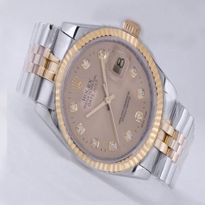 Rolex Datejust 16233 Stainless Steel Case Round Brown Dial Watch