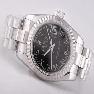 Rolex Datejust 16234 26mm Black Dial Silver Stainless Steel Strap Watch