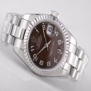 Rolex Datejust 16234 Stainless Steel Bezel Automatic Brown Dial Watch