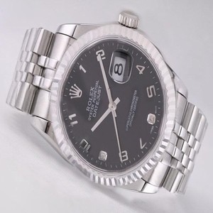 Rolex Datejust 16234 Stainless Steel Bezel Stainless Steel Case Black Dial Watch