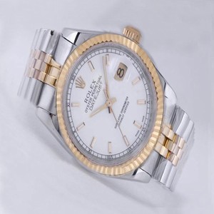 Rolex Datejust 1630 White Dial Automatic Stainless Steel with 18k Gold Bezel Watch