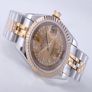 Rolex Datejust 178271 Silver 18k Gold Strap Round Mens Watch