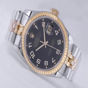Rolex Datejust 178384 Automatic Stainless Steel with 18k Gold Bezel Black Dial Watch