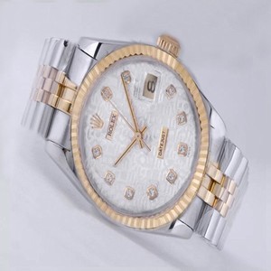 Rolex Datejust 18946 Stainless Steel Case White Dial Round Watch