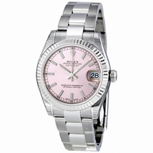Rolex Datejust 18k White Gold Fluted Bezel Ladies Watch 178274PSO