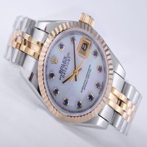 Rolex Datejust 2671 Automatic Stainless Steel with Rose Gold Bezel Womens Watch