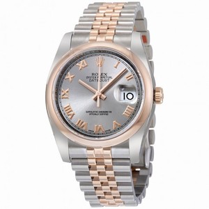 Rolex Datejust 36 Grey Dial Steel and 18K Everose Gold Jubilee Automatic Men's Watch 116201GYRJ