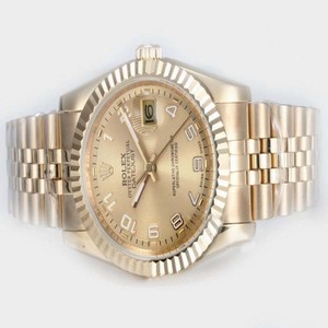 Rolex Datejust 68278 Stainless Steel Case Gold Dial Stainless Steel with 18k Gold Bezel Watch