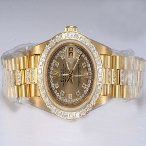 Rolex Datejust 6917 Stainless Steel Case Gold Dial 26mm Watch