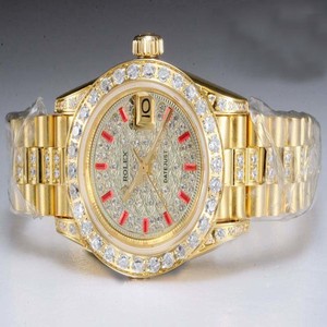 Rolex Datejust 6917 Womens Stainless Steel with 18K Gold and Diamond Bezel Watch