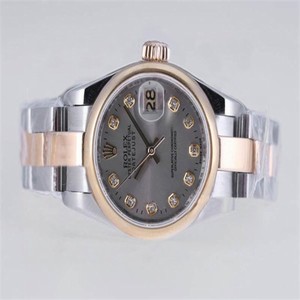 Rolex Datejust 79173 Grey Dial Stainless Steel with 18k Gold Bezel Watch