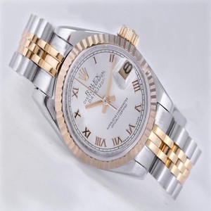 Rolex Datejust 79173 Womens Silver Rose Gold Strap Stainless Steel with Rose Gold Bezel Watch