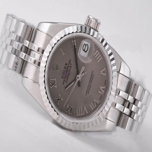 Rolex Datejust 79174 Brown Dial 26mm Silver Stainless Steel Strap Watch