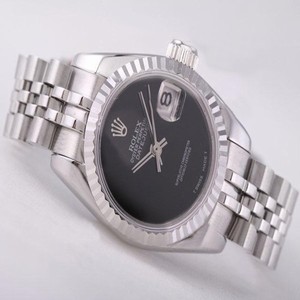 Rolex Datejust 79174 Stainless Steel Case 26mm Black Dial Watch