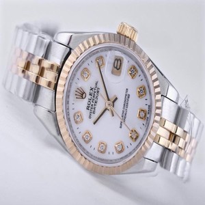 Rolex Datejust 79174 Stainless Steel Case Womens Stainless Steel with 18k Gold Bezel Watch