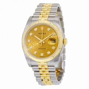 Rolex Datejust Automatic Champagne Dial Stainless Steel and 18kt Yellow Gold Men's Watch 116233CJDJ