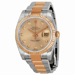 Rolex Oyster Perpetual Datejust 36 Pink Dial Stainless Steel and 18K Everose Gold Rolex Oyster Automatic Ladies Watch 116231PDO