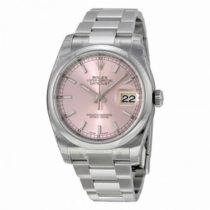Rolex Datejust Automatic Pink Dial Stainless Steel Men's Watch 116200PSO
