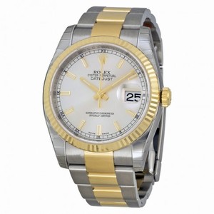 Rolex Datejust Silver Dial Automatic Stainless Steel and 18kt Yellow Gold Men's Watch 116233SSO