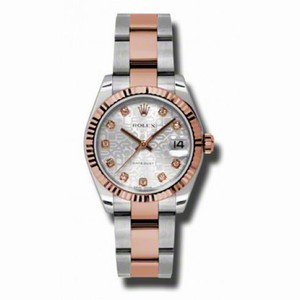 Rolex Datejust Automatic Stainless Steel and 18kt Rose Gold Ladies Watch 178271SJDO