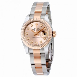 Rolex Datejust Automatic Stainless Steel and 18kt Rose Gold Ladies Watch 179171PDO