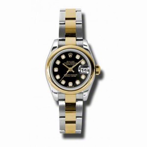 Rolex Datejust Automatic Stainless Steel 18kt Yellow Gold Oyster Ladies Watch 179163BKDO