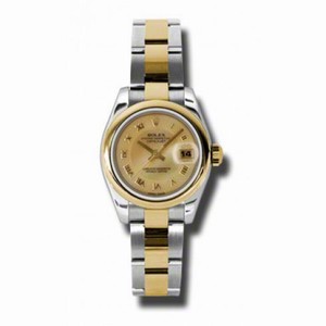 Rolex Datejust Automatic Stainless Steel 18kt Yellow Gold Oyster Ladies Watch 179163CMRO