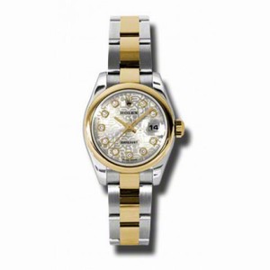 Rolex Datejust Automatic Stainless Steel 18kt Yellow Oyster Gold Ladies Watch 179163SJDO