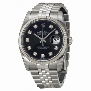 Rolex Datejust Black Dial Automatic Stainless Steel Watch 116234BKDJ