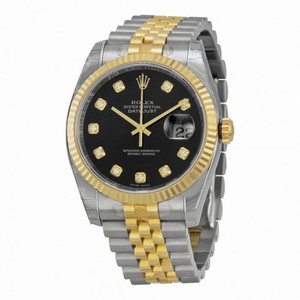 Rolex Datejust Black Diamond Dial Jubilee Bracelet Men's Watch 116233BKDJ