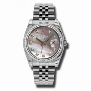 Rolex Datejust Black Mother of Pearl Diamond Dial and Bezel Jubilee Bracelet Men's Watch 116244BMDJ